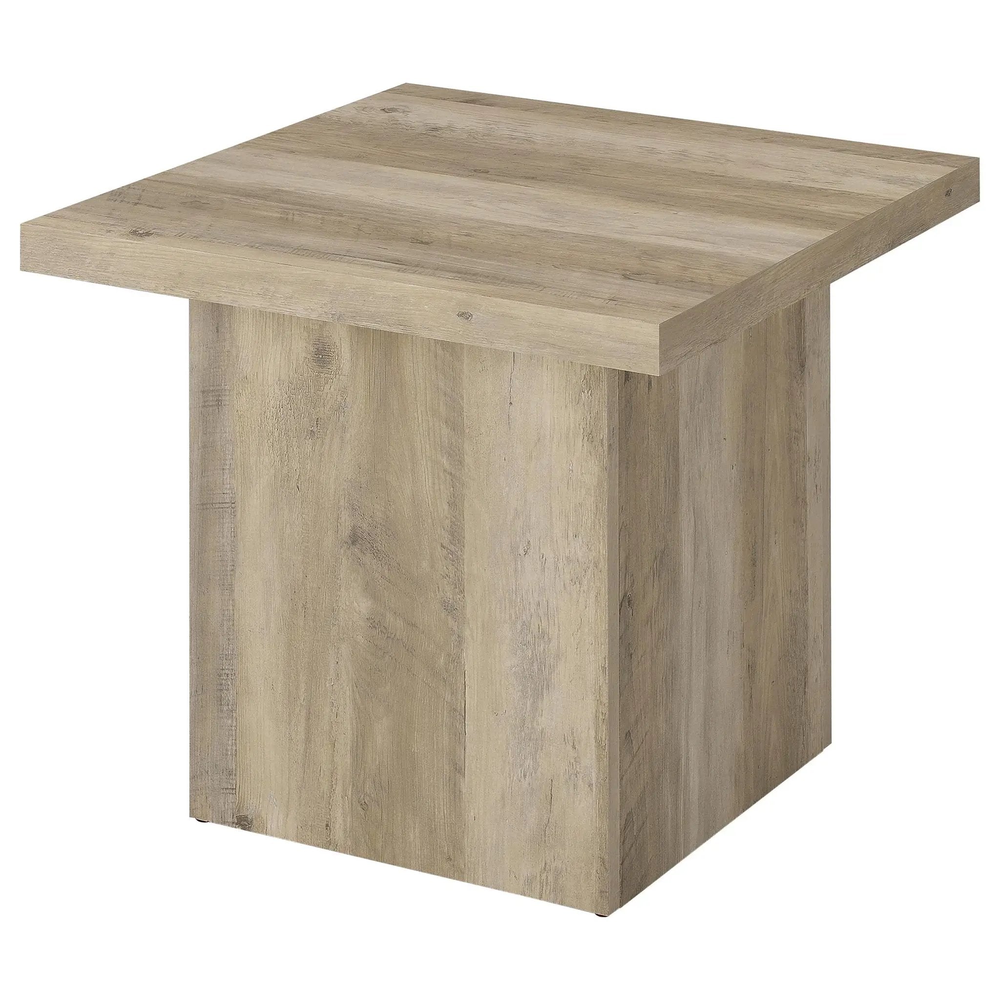 Devar 2-piece Square Coffee End Table Set Distressed Pine by Unique Piece Furniture