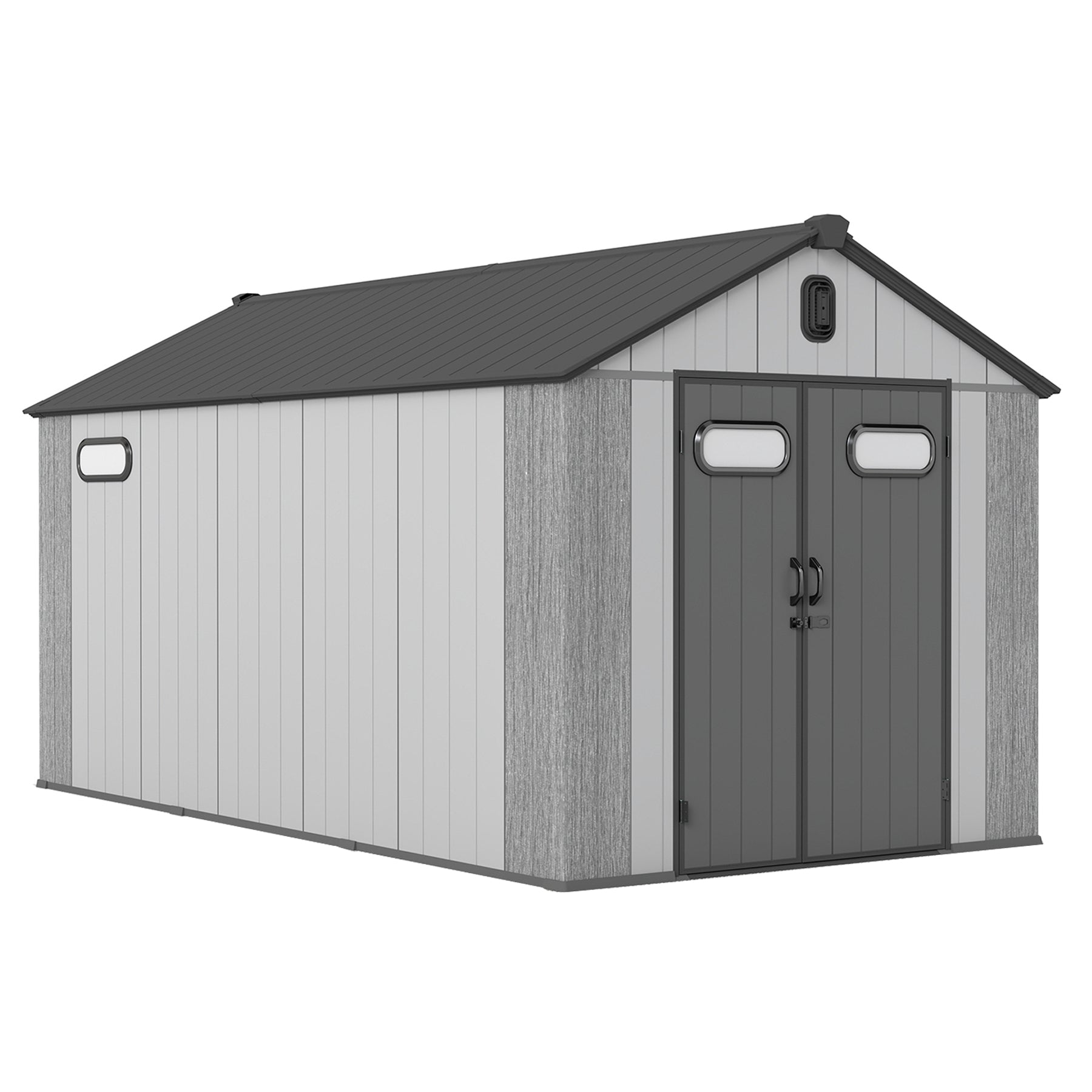 8x16Ft Resin Outdoor Storage Shed with Carpet by HouseOfZazla