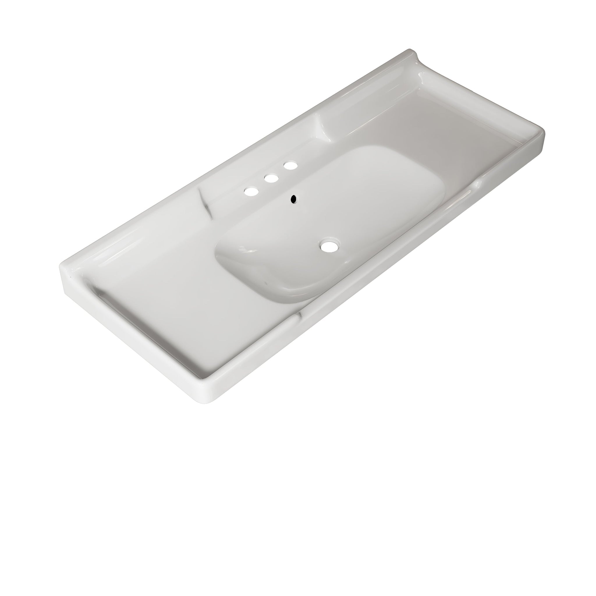 VICI 48" Bathroom Ceramic Basin with 3 Pre-Drilled Holes by HouseOfZazla