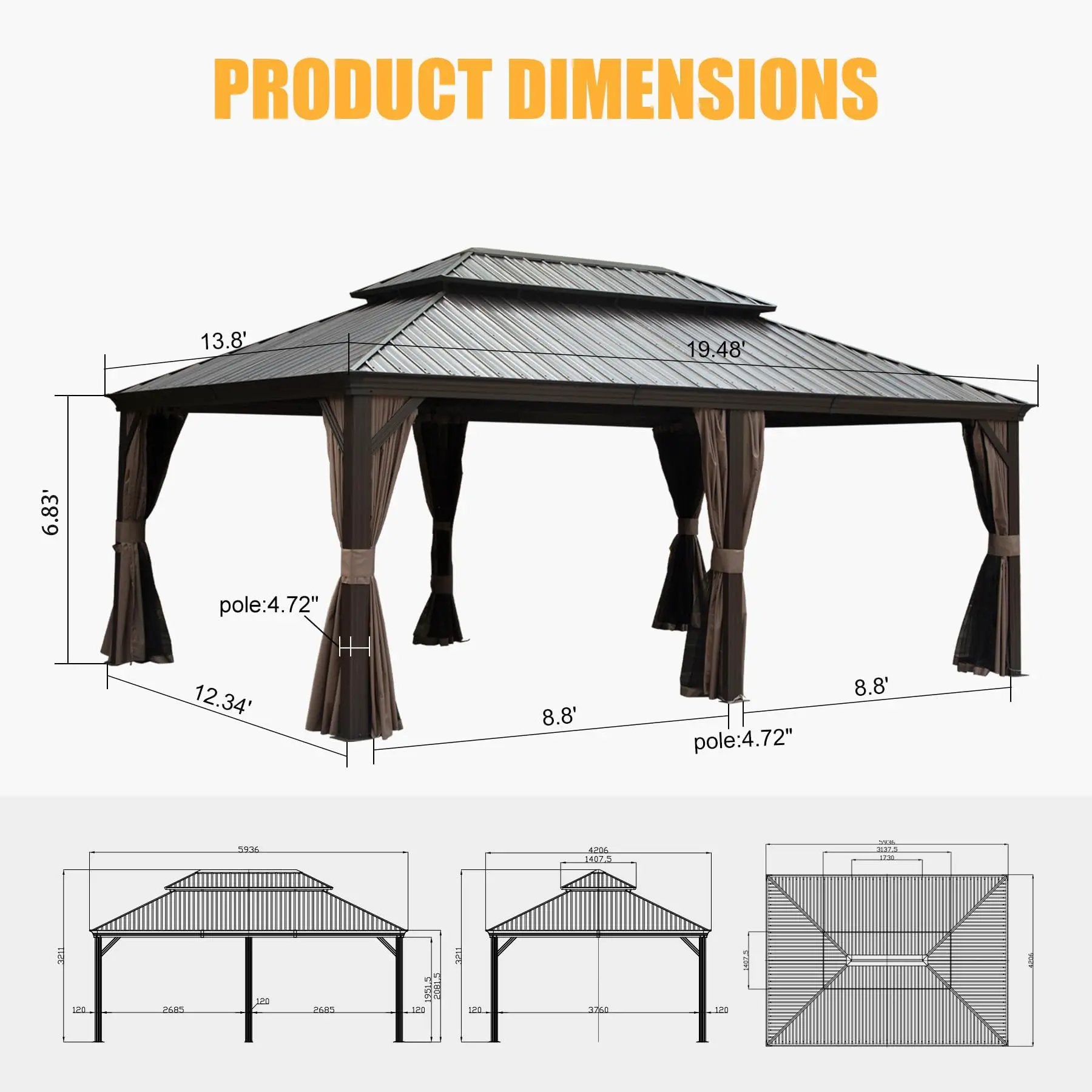 14x20FT Hardtop Gazebo by HouseOfZazla