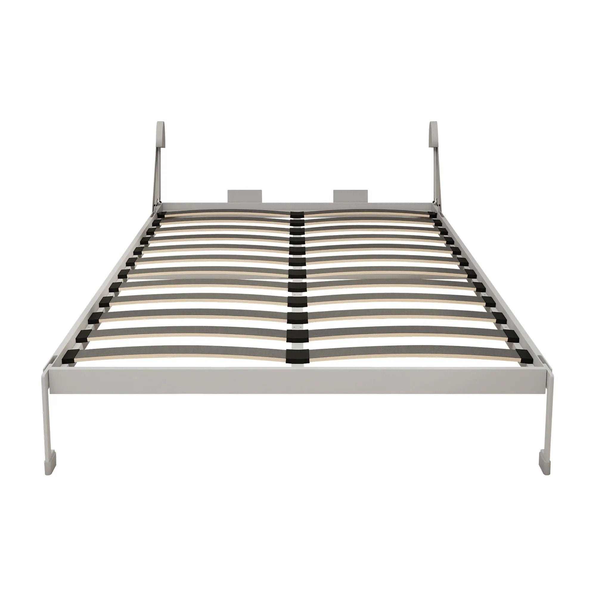 Queen Size Vertical Murphy Wall Cabinet Folding Bed With Automatic Legs - Gray by Unique Piece Furniture