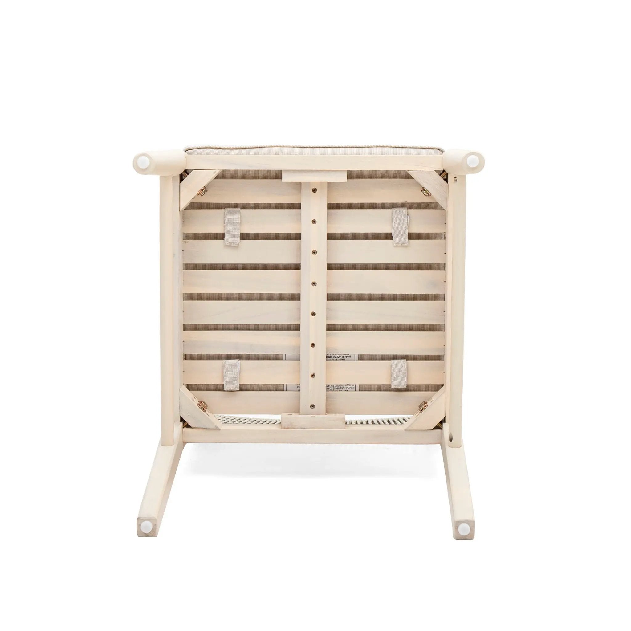 Cordoba Dining Chair Set of 2 - Comfortable Armless Beige Chairs by HouseOfZazla