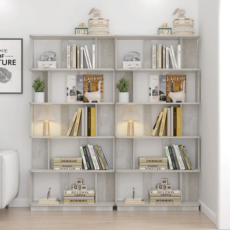 Modern 5 Tier Open Storage Bookcase by HouseOfZazla