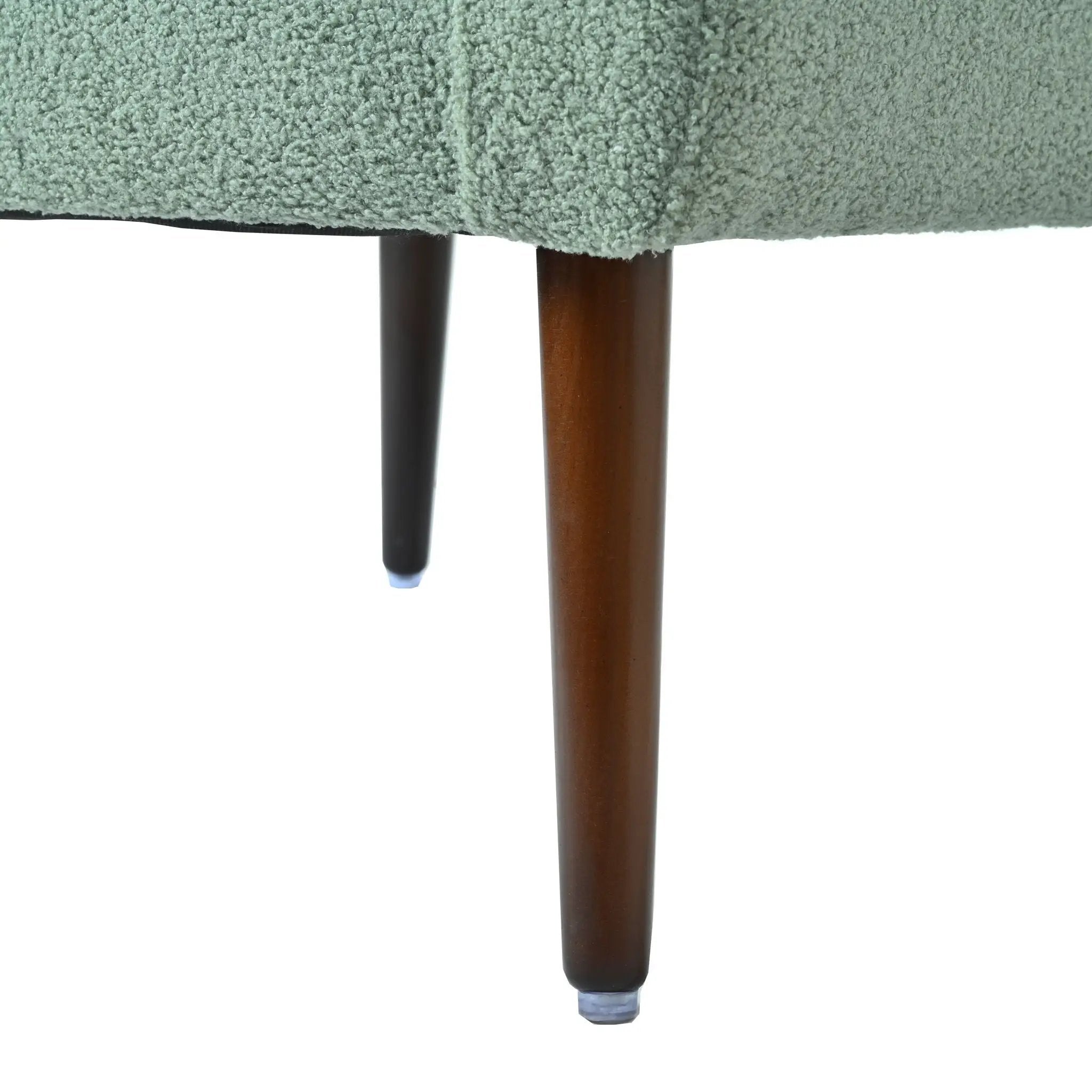 Modern Accent Chair, Teddy Fabric Living Room Chairs Comfy Reading Chair, Mid Century Accent Chair, Lounge Arm Chairs Armchair For Living Room Bedroom - Light Green by HouseOfZazla