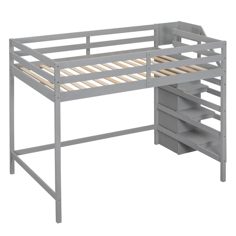 Loft Bed With Built In Storage Wardrobe And Staircase by Unique Piece Furniture