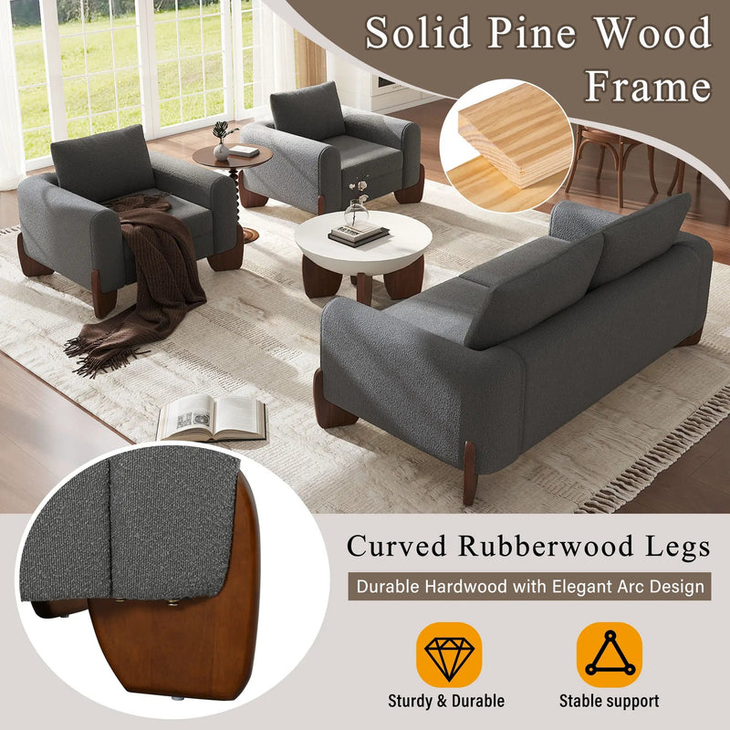 U_Style Modern 3-Piece Living Room Sofa Set by HouseOfZazla