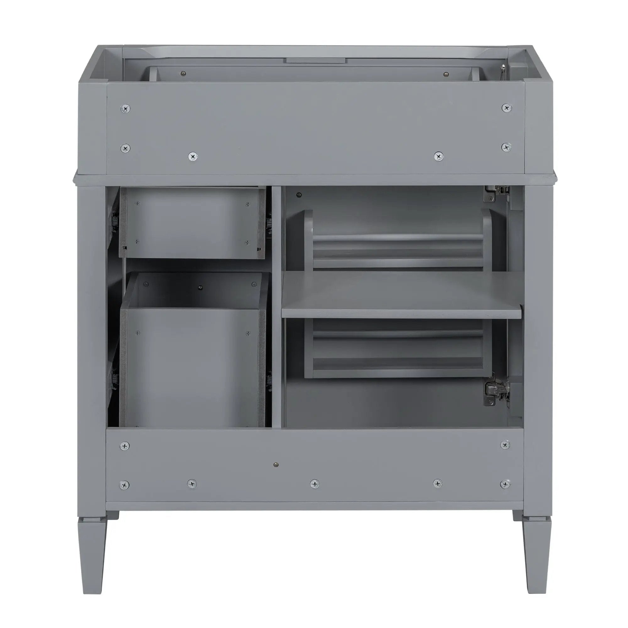 Bathroom Vanity With 2 Drawers And Tip-Out Drawer, Storage Cabinet by Unique Piece Furniture