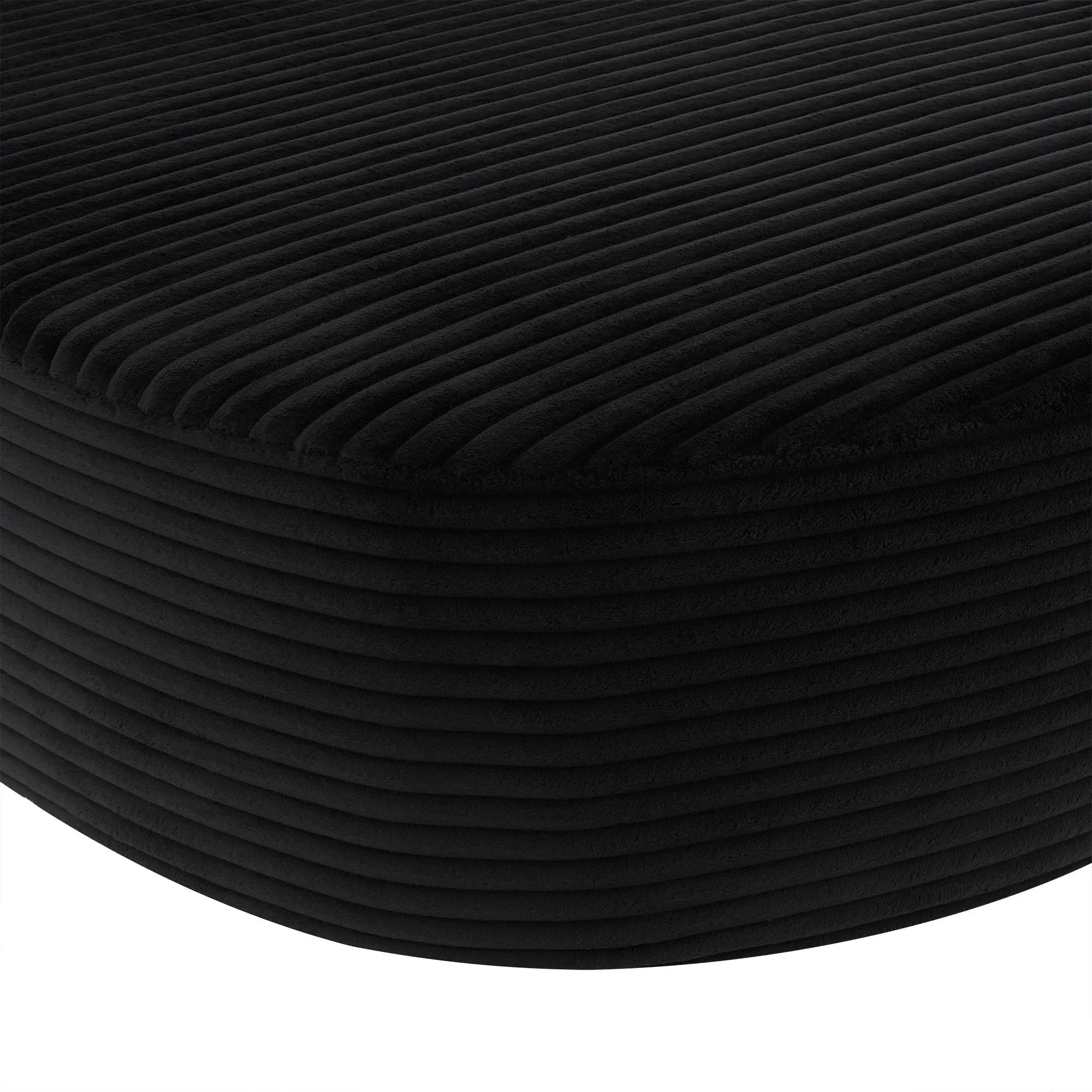 Modern Chaise Lounge Sofa Boneless Couch With Supportive Pillows
