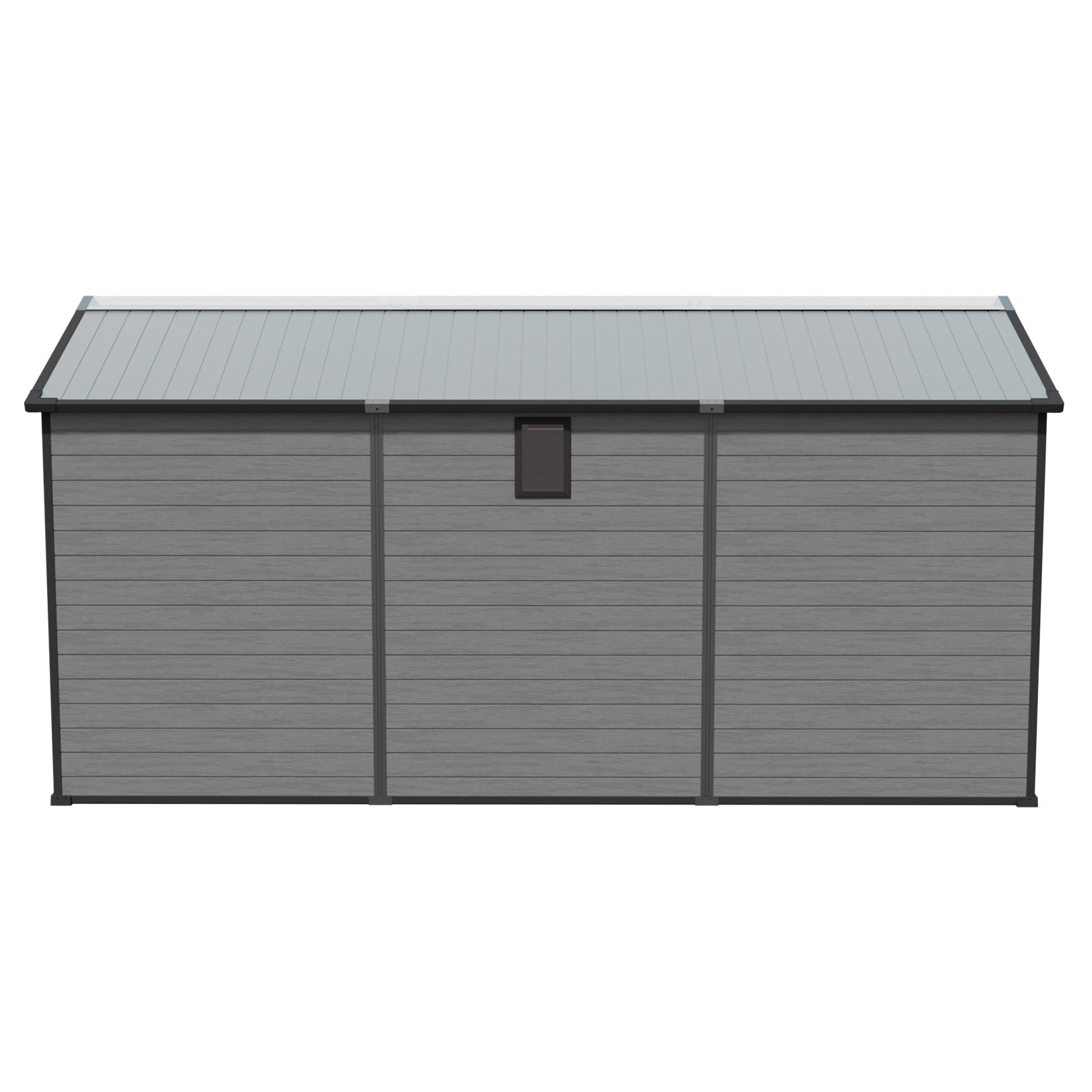 8x14 FT Plastic Outdoor Storage Shed - Lockable Resin Tool Shed with 2 Window & 3 Air vents by HouseOfZazla