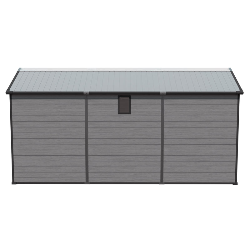 8x14 FT Plastic Outdoor Storage Shed - Lockable Resin Tool Shed with 2 Window & 3 Air vents by HouseOfZazla