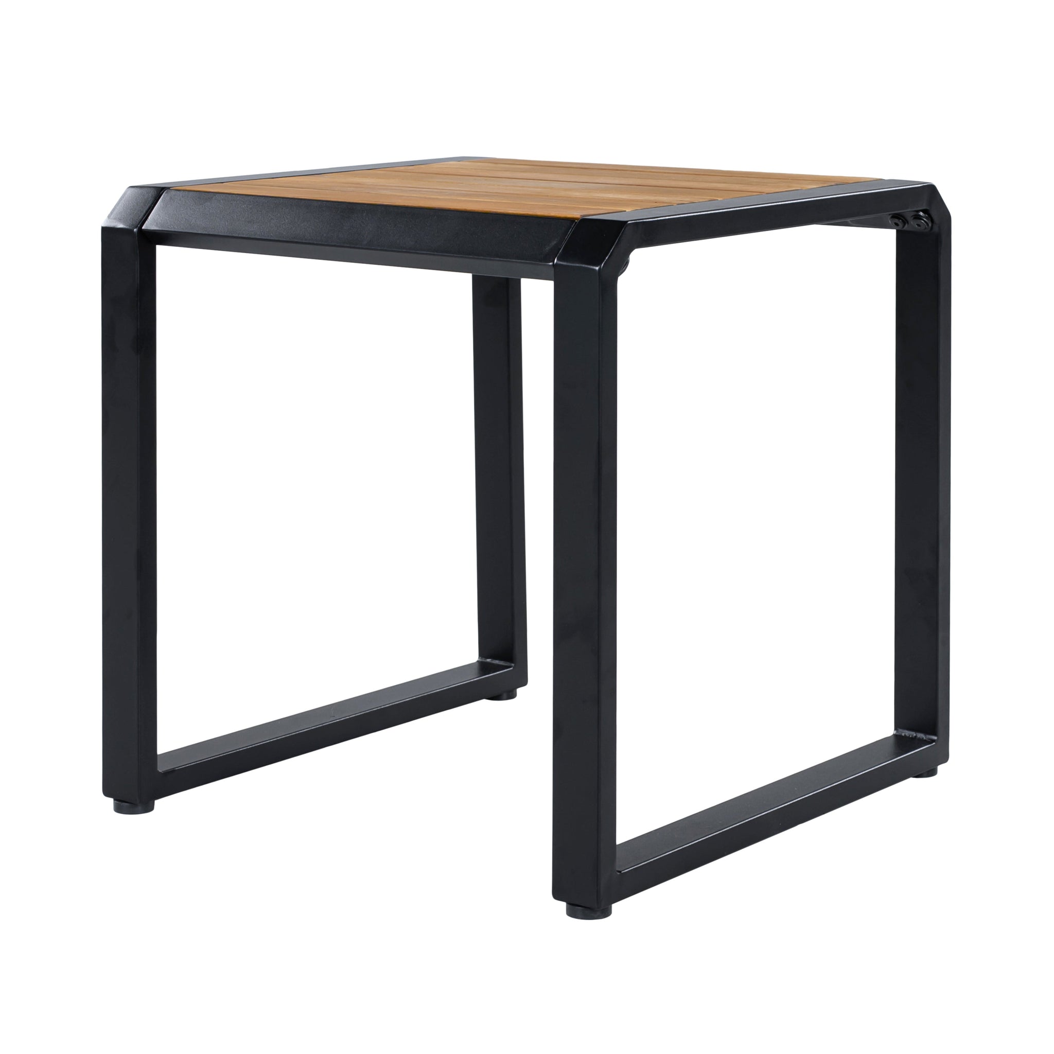 Outdoor Side Table with Teak Wood Top by HouseOfZazla