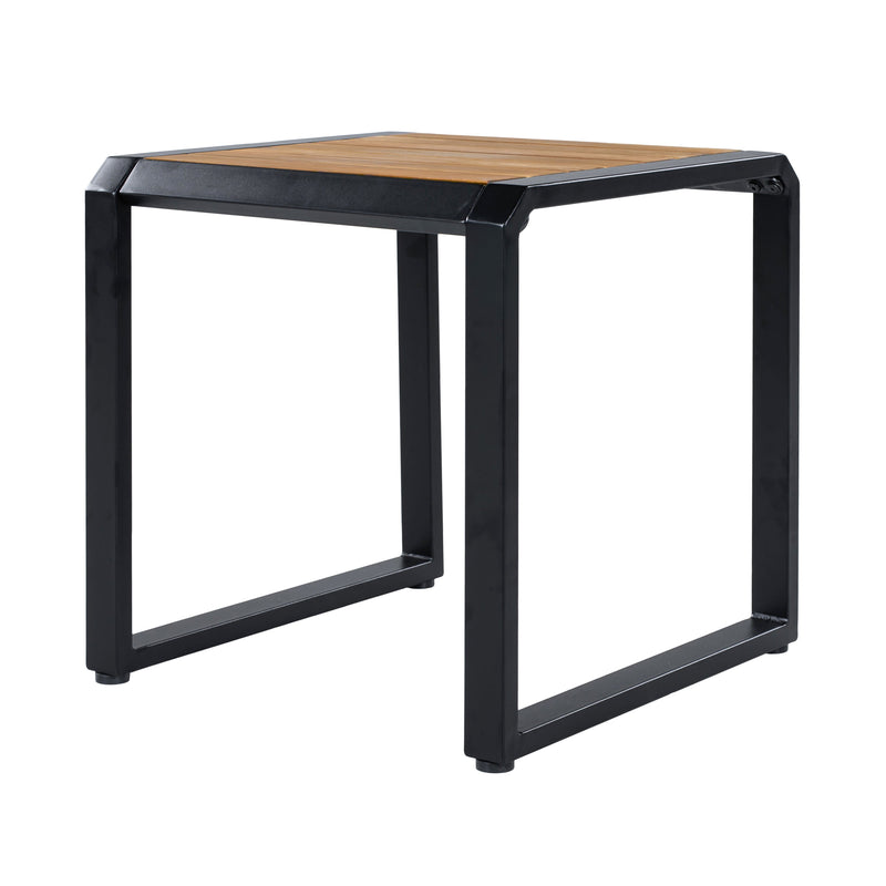 Outdoor Side Table with Teak Wood Top by HouseOfZazla