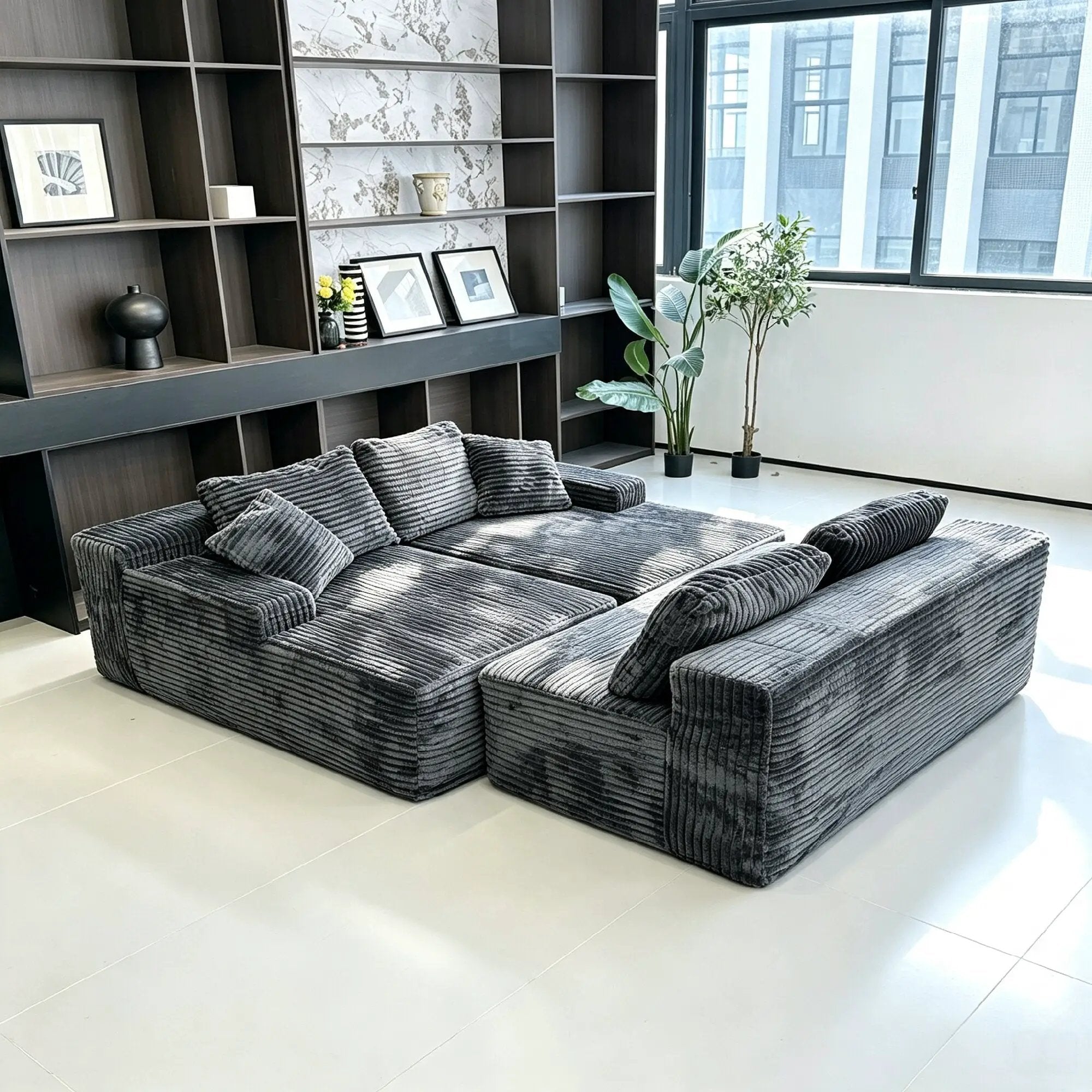 131" U-Shape Cloud Sectional Couch by HouseOfZazla