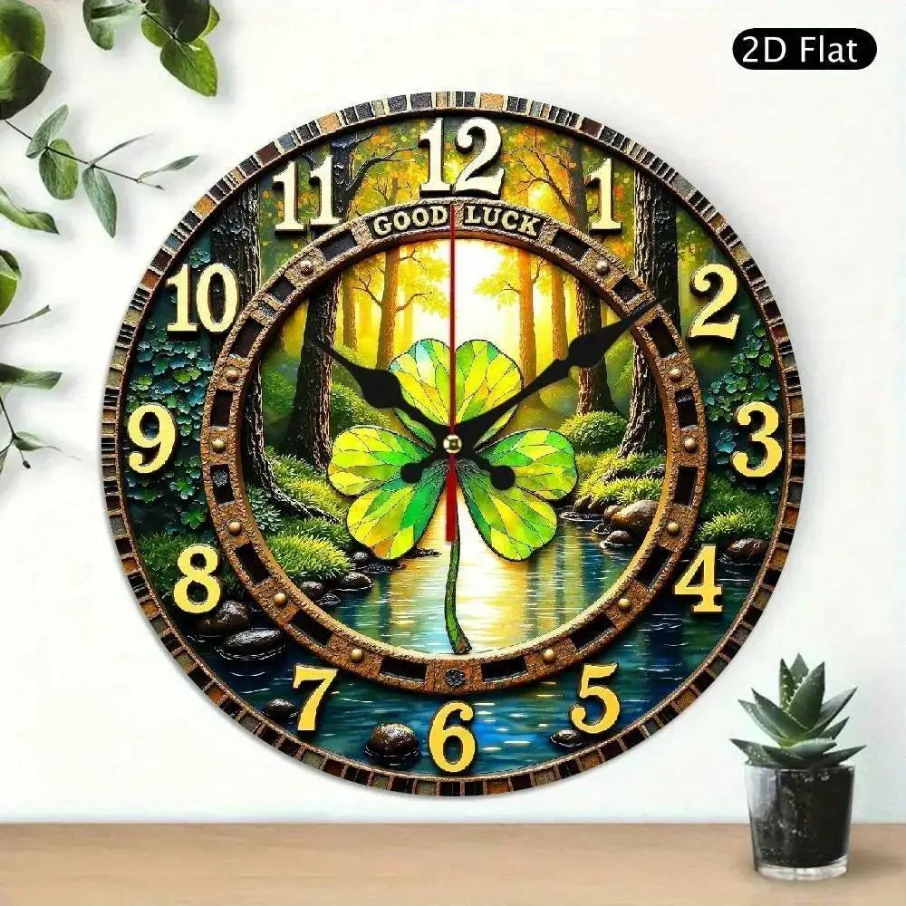 Wall Clock - Silent Wooden Round by House Of Avana