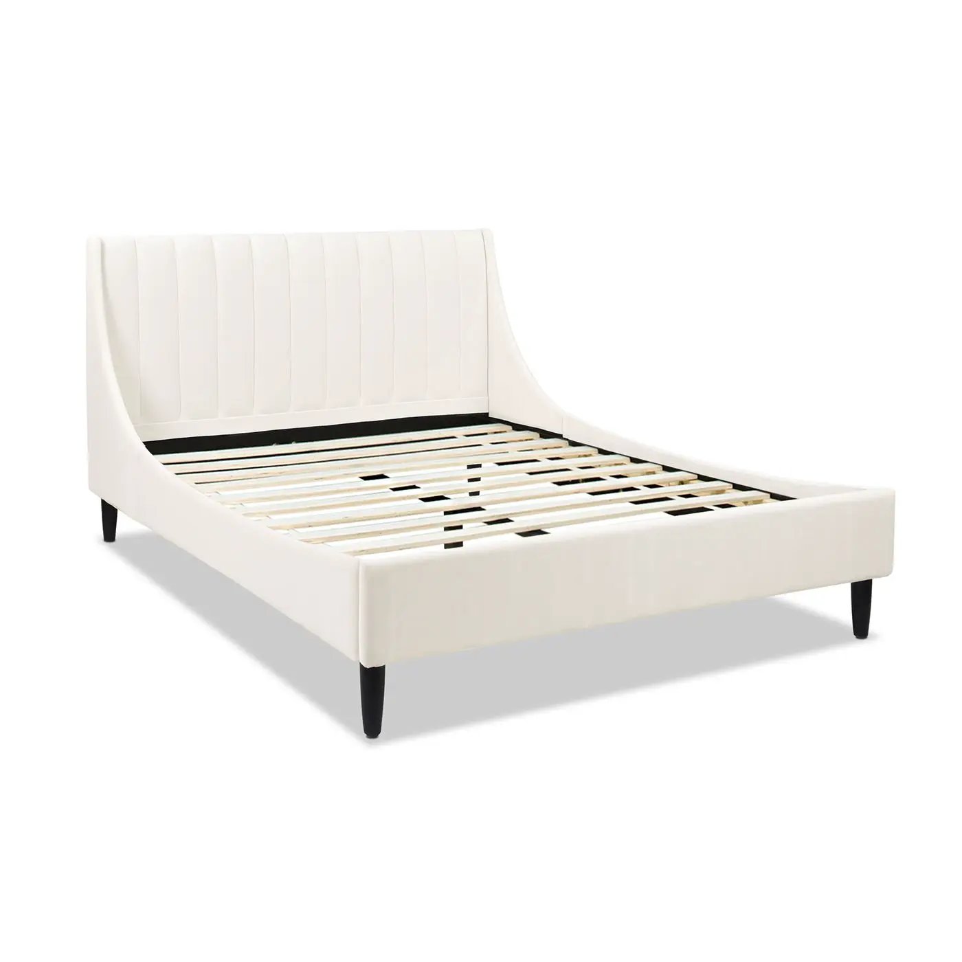 Aspen - Vertical Tufted Modern Headboard Platform Bed Set by HouseOfZazla