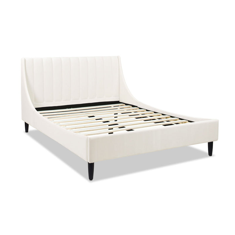 Aspen - Vertical Tufted Modern Headboard Platform Bed Set by HouseOfZazla