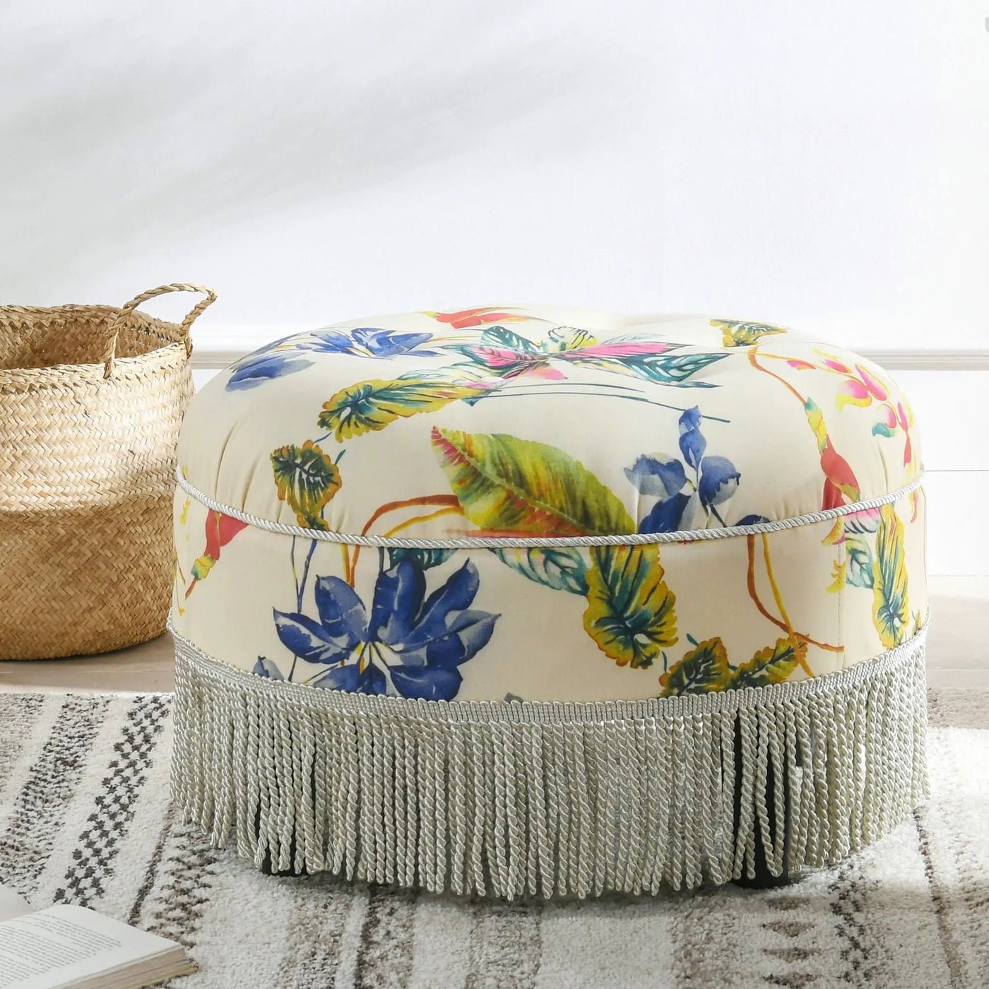 Yolanda - Round Upholstered Accent Ottoman by Unique Piece Furniture