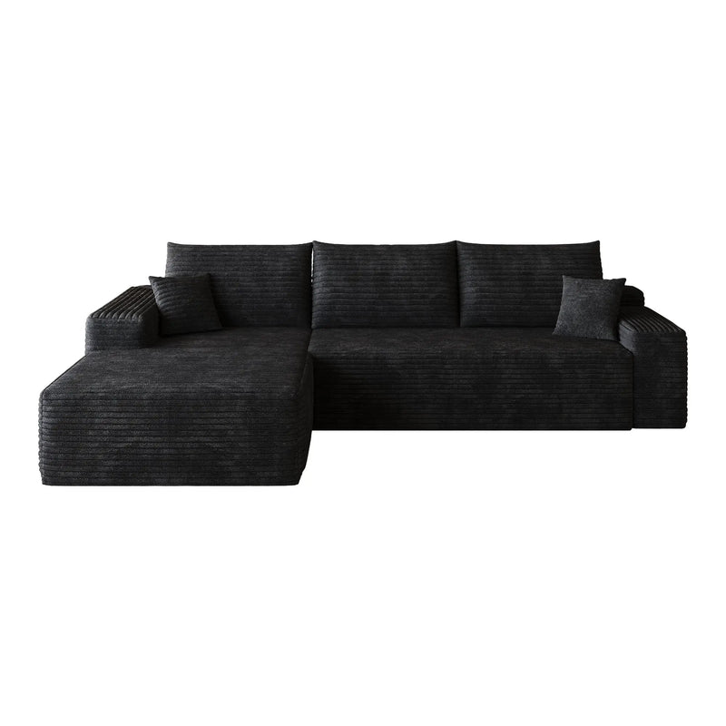 107" Cloud Sectional Couch with L-Shape Chaise by HouseOfZazla
