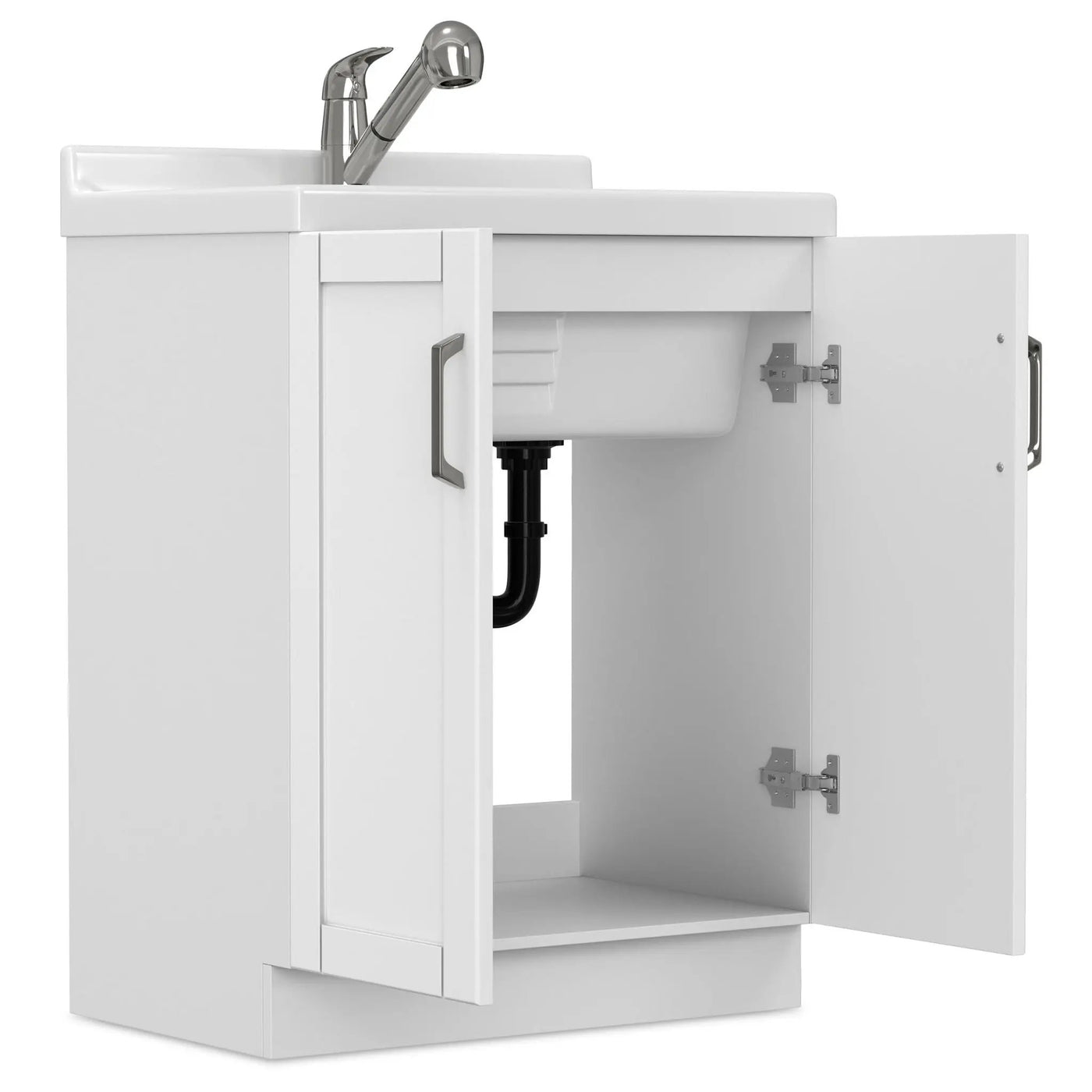 Kyle - Laundry Cabinet & Faucet And Stainless Steel Sink by HouseOfZazla