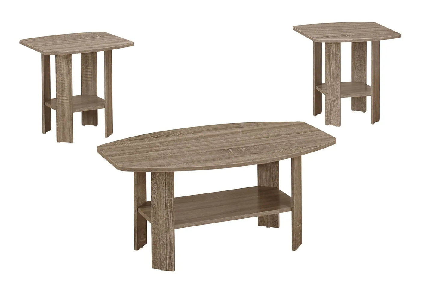 Table Set, Coffee, End, Side, Accent For Living Room (Set of 3) by HouseOfZazla