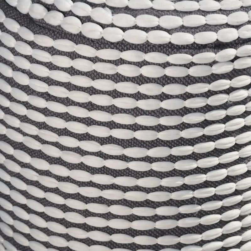 River Handcrafted Cylindrical Pouf in Water Resistant Fabric by HouseOfZazla