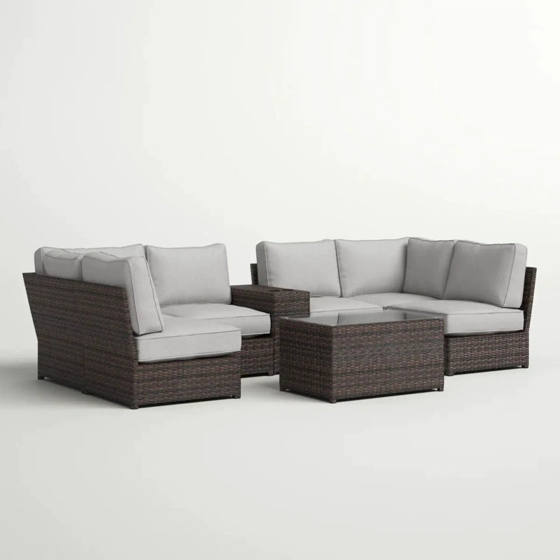 Stylish Modular Wicker Patio Seating Group by HouseOfZazla