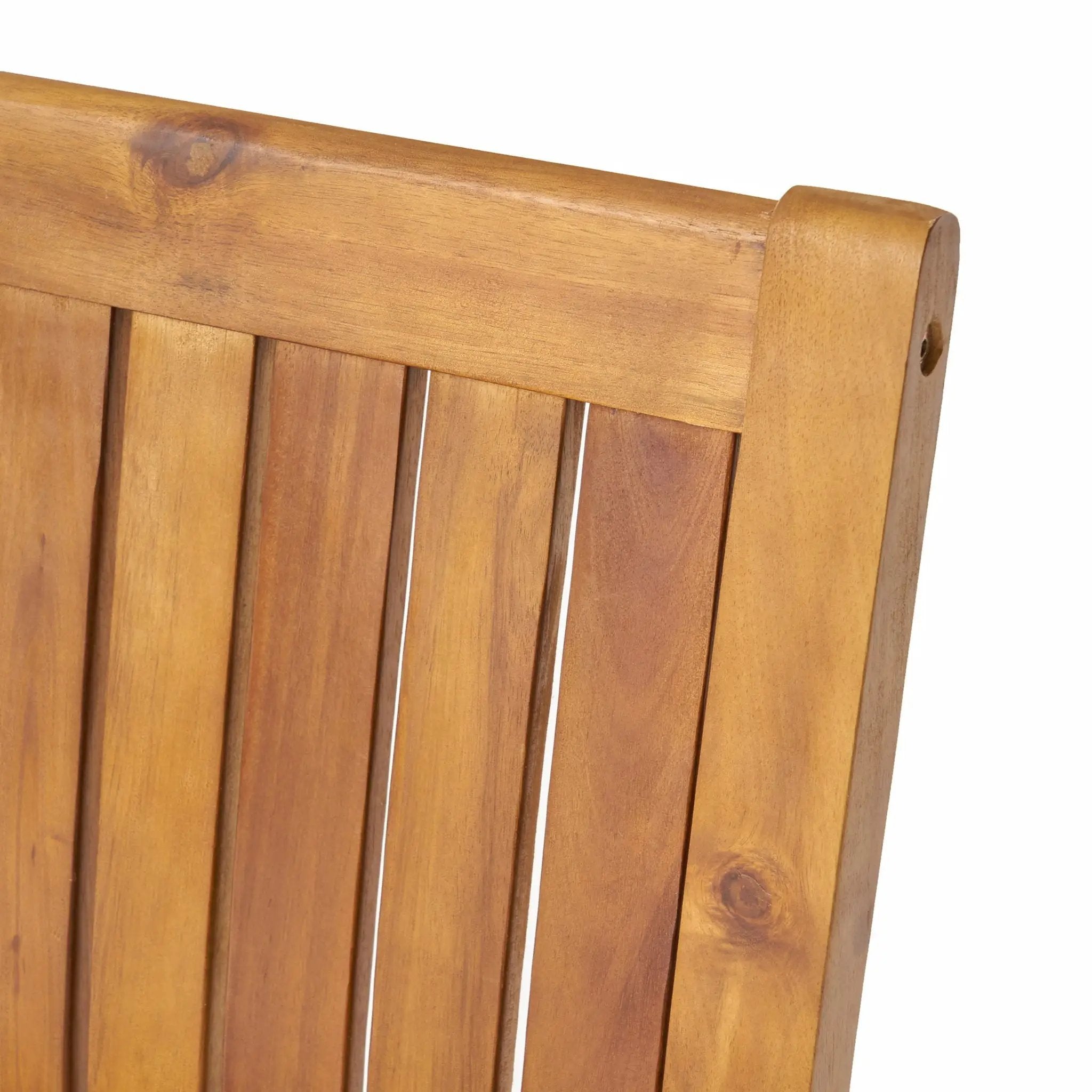 Amethyst Outdoor Dining Chair With Slat Design (Set of 2) - Natural by HouseOfZazla