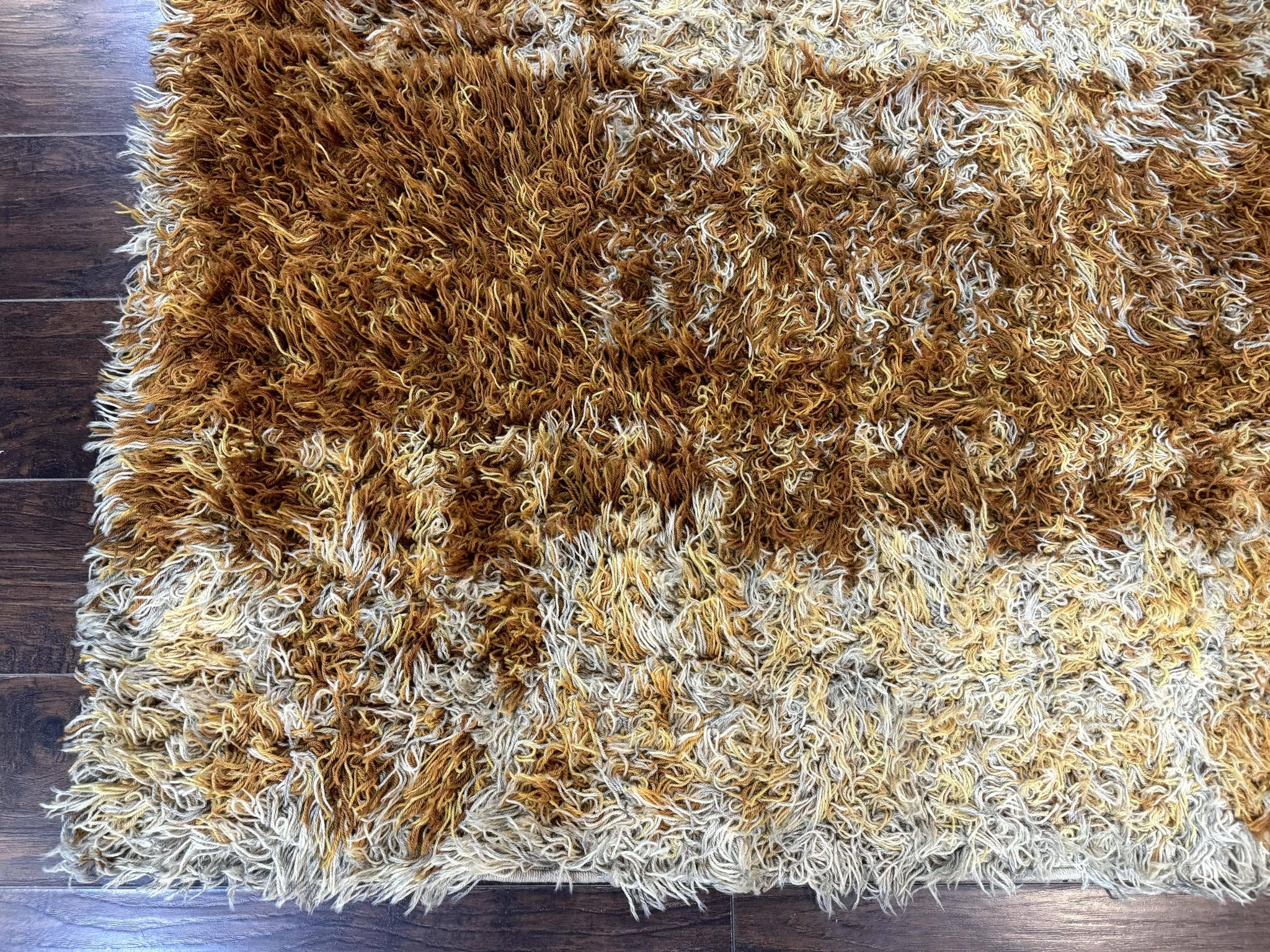Vintage Rya Shag Rug 5.5 x 7.7 by Jewel Rugs
