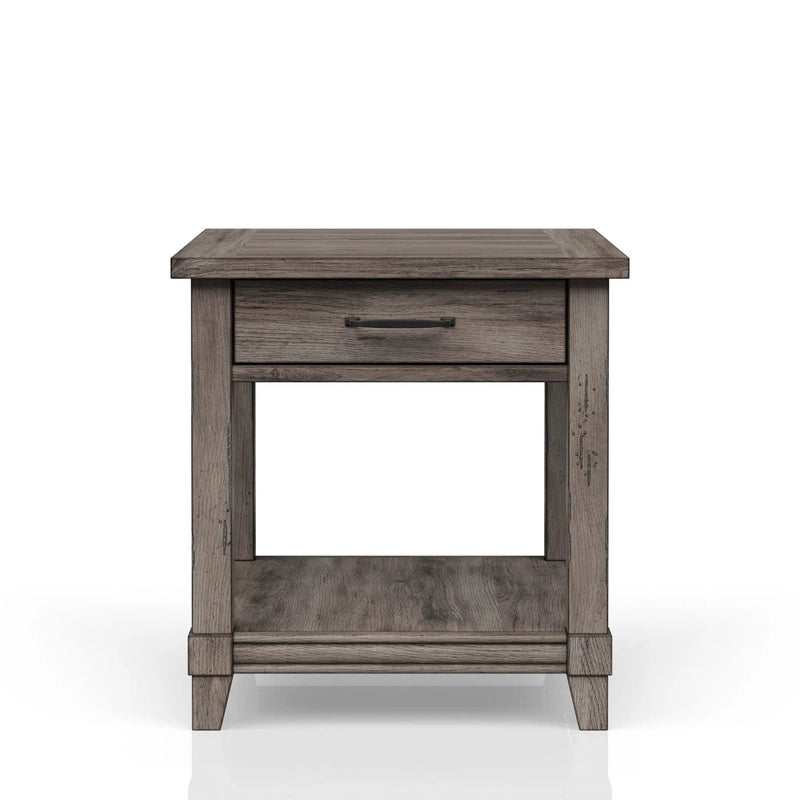 End Table With Storage Drawer Usn - Gray by Unique Piece Furniture