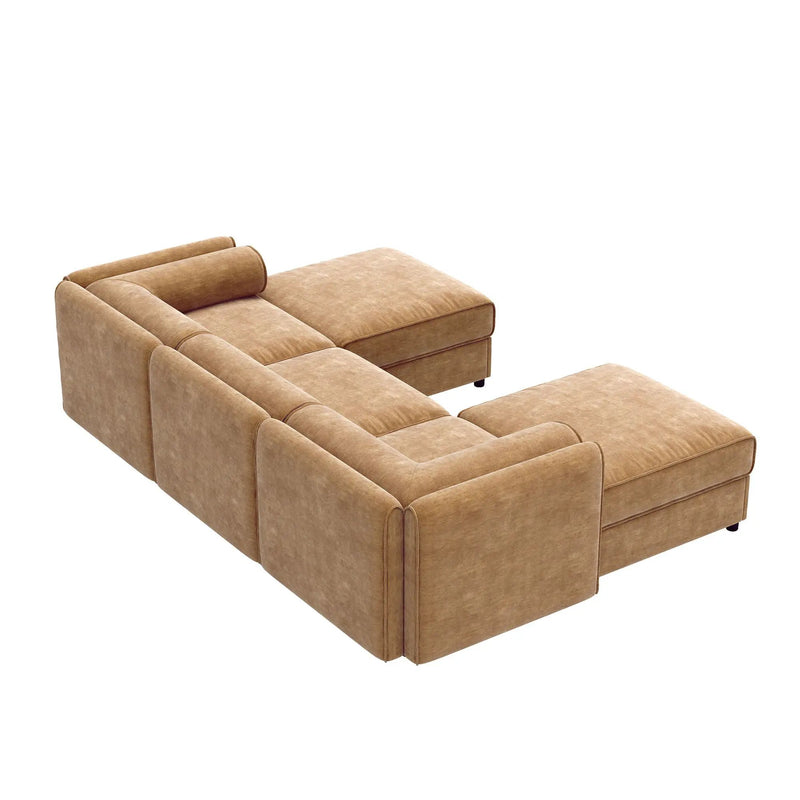 Contemporary Elegant Sofa With Storage And Ottoman by Unique Piece Furniture