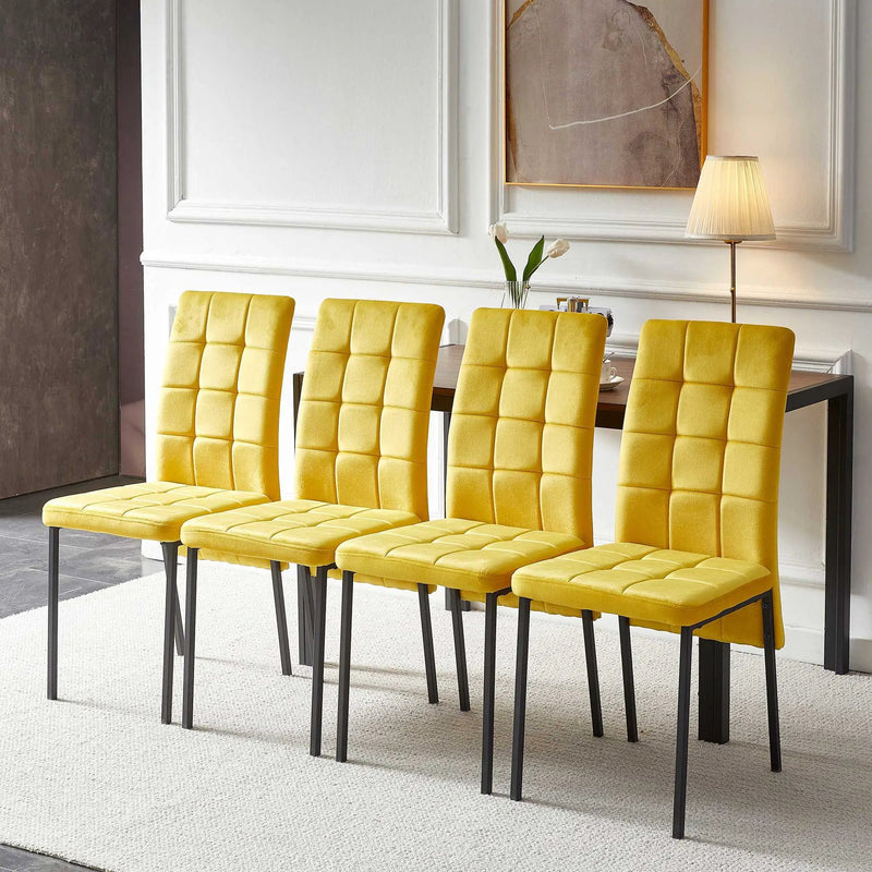 5 Piece Dining Set Including High Back Nordic Dining Chair & Creative Design Dining Table by HouseOfZazla