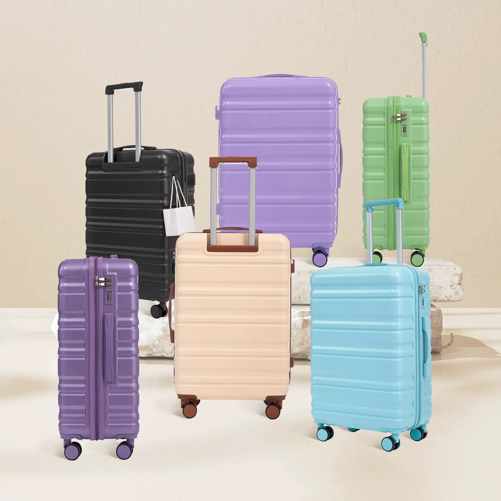 HIFINE TOURIST 20"/24"/28" 3 Pcs ABS Spinner Wheel Luggage Set by HouseOfZazla