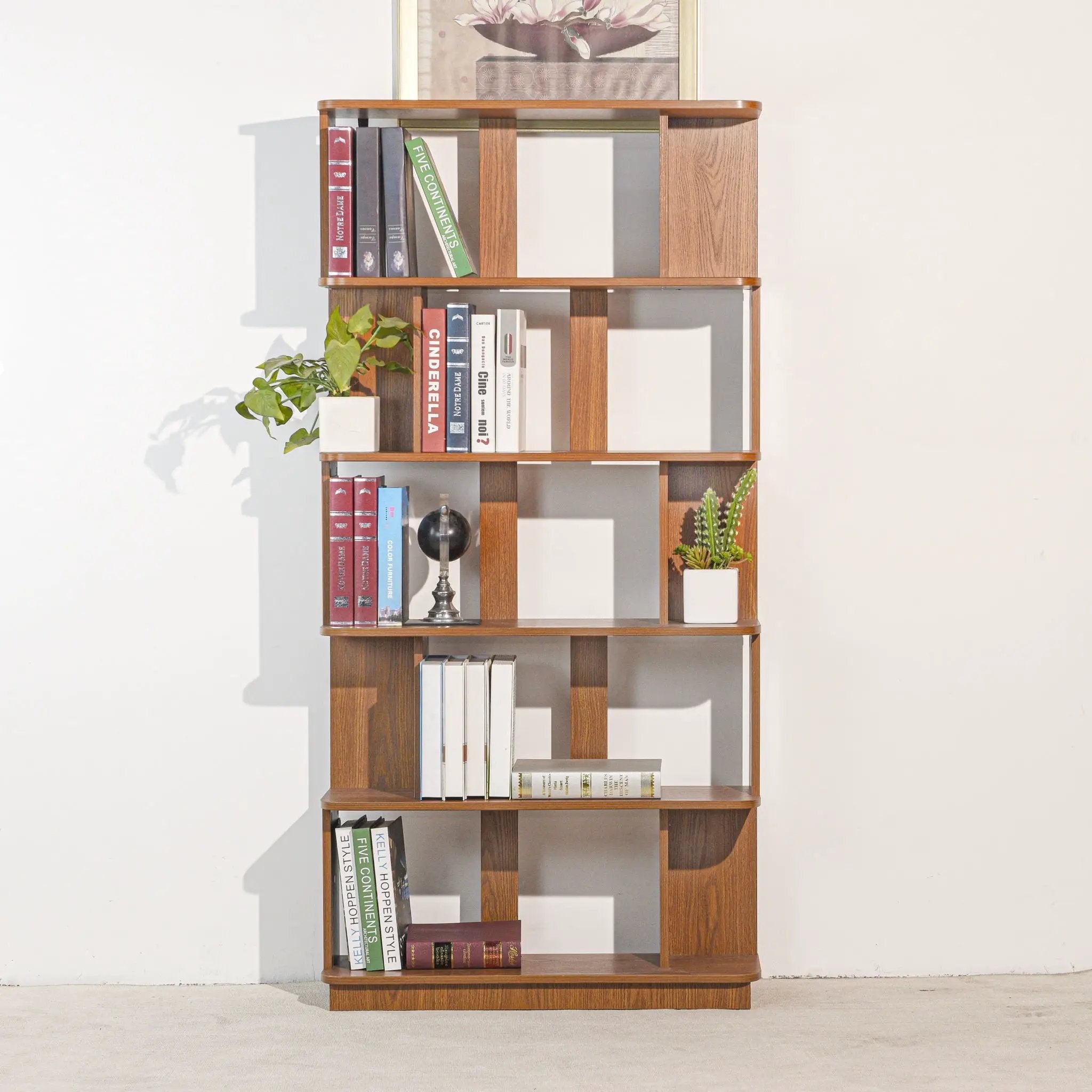 Modern 5 Tier Open Storage Bookcase by HouseOfZazla