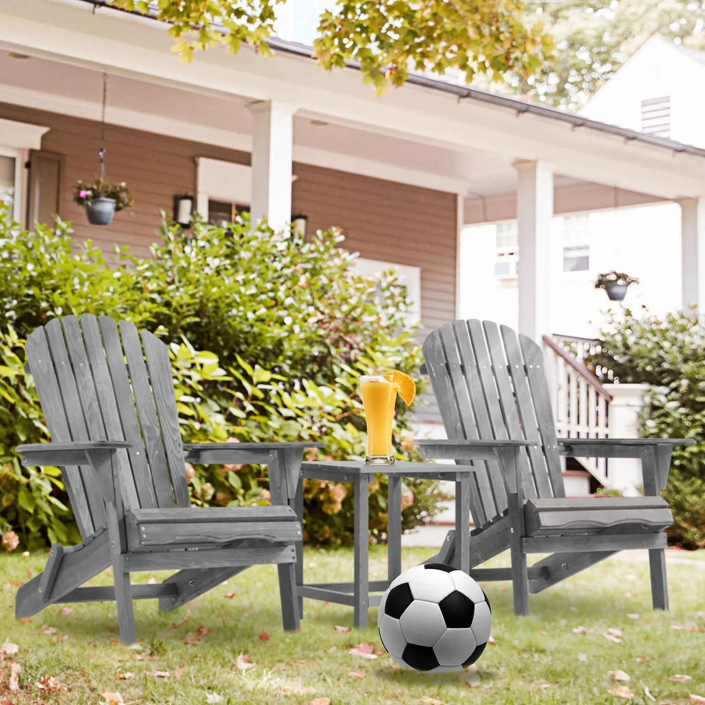 Lounge Patio Chair For Garden Outdoor Wooden Folding Adirondack Chair (Set of 2) Solid Cedar Wood Lounge Patio Chair For Garden by HouseOfZazla