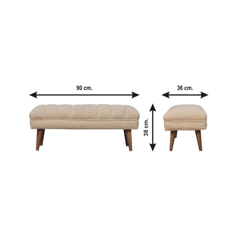 Puffer Bench - Beige by HouseOfZazla