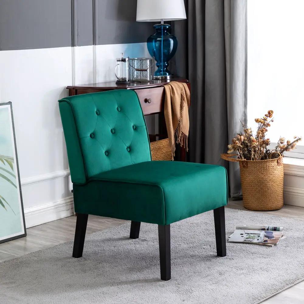 Reese - Living Room Armless Button Tufted Pattern Accent Chair (Set of 2) by Unique Piece Furniture