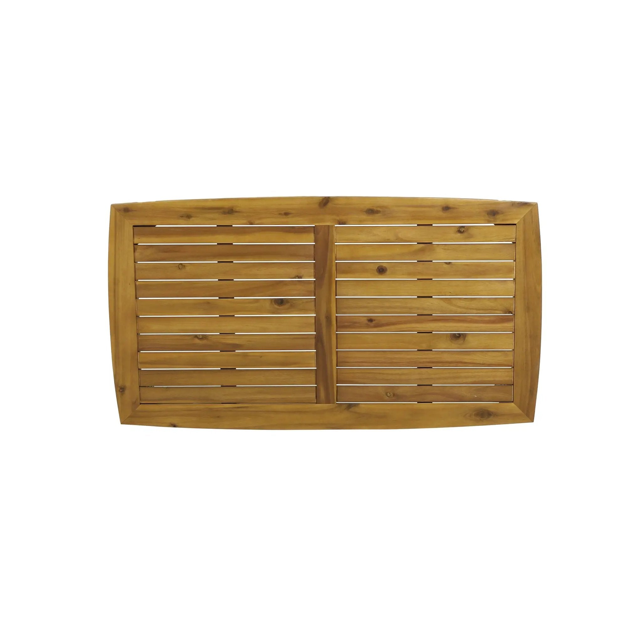 2-Person Outdoor Acacia Wood Patio Seating Group with Cushions and Coffee Table by HouseOfZazla