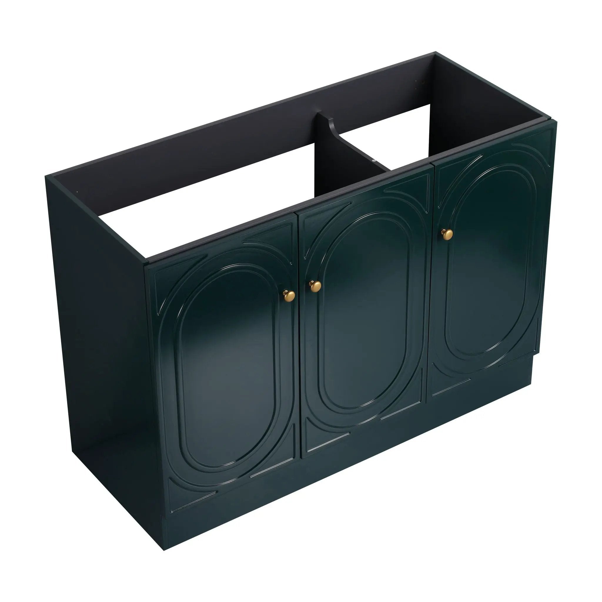 Contemporary Freestanding Bathroom Vanity With Resin Sink & Soft-Close Cabinet Doors by HouseOfZazla