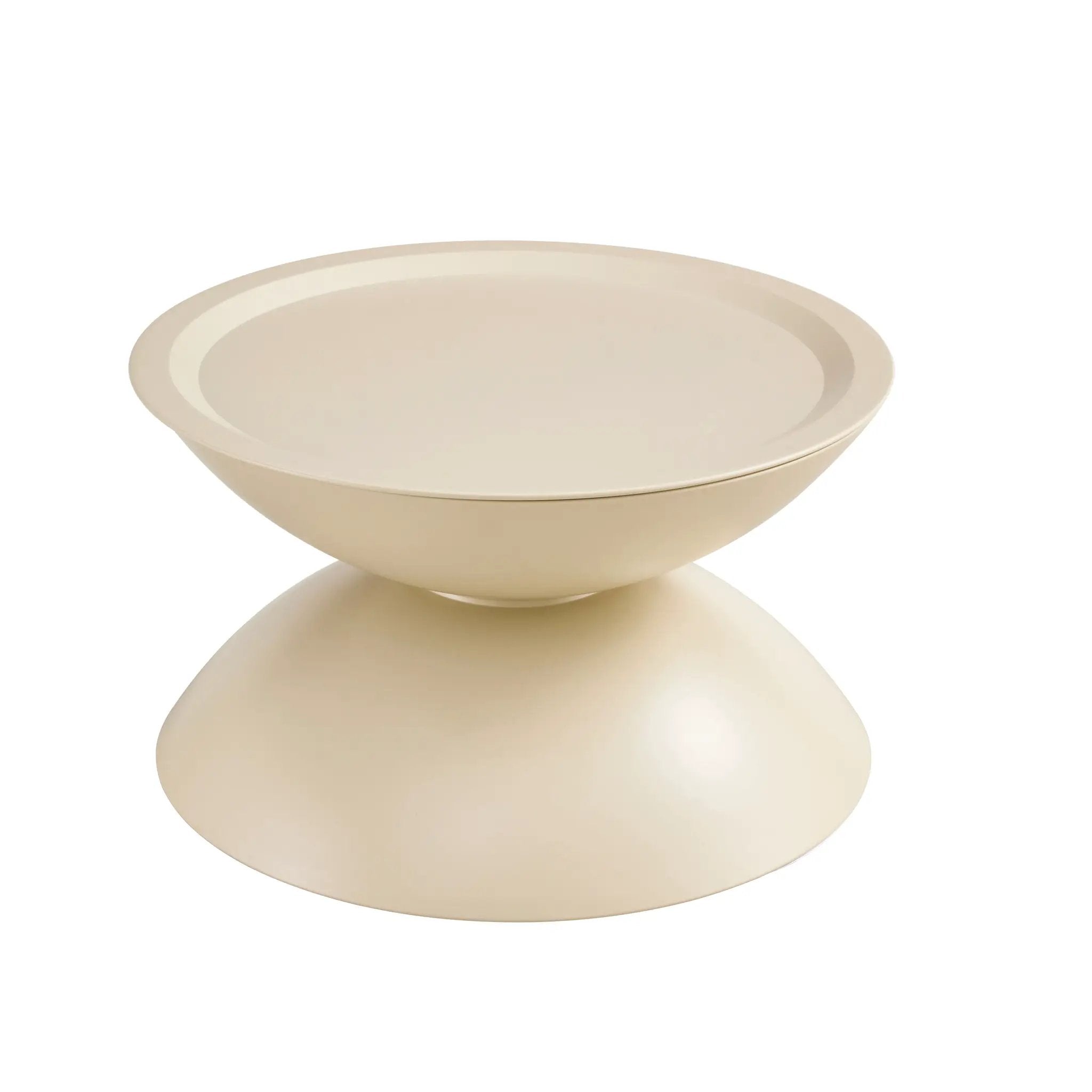 Set of 2 Milk White Coffee Table and End Table With Storage. by BLAKHOM