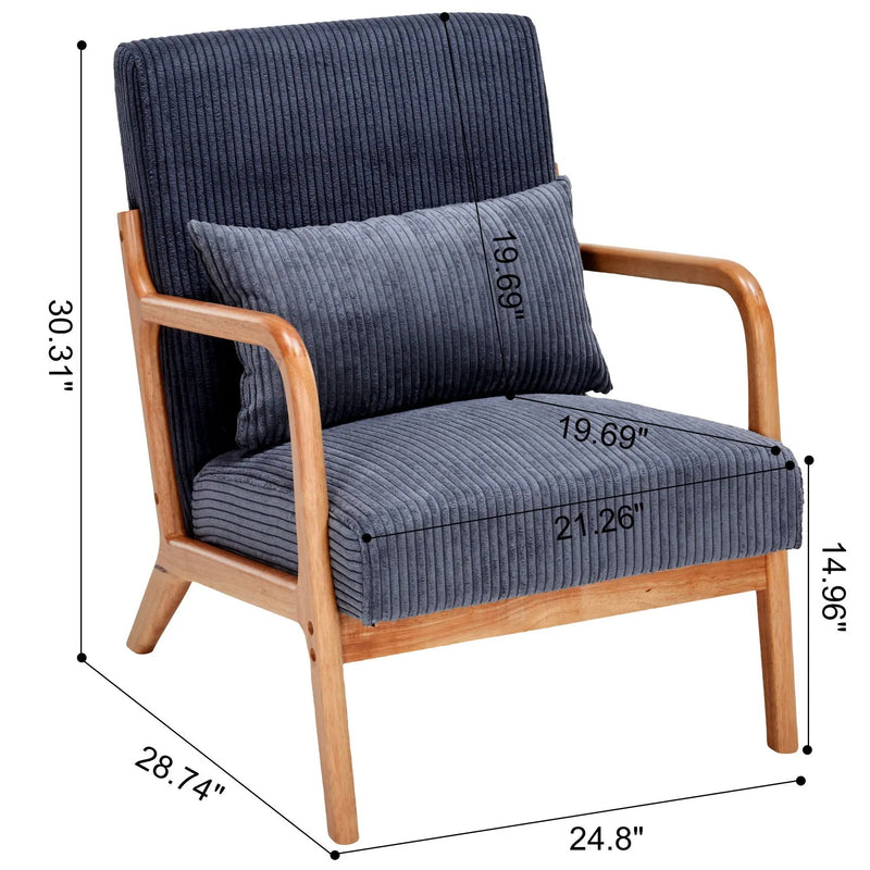 Accent Arm Chair With Pillow Upholstered by HouseOfZazla