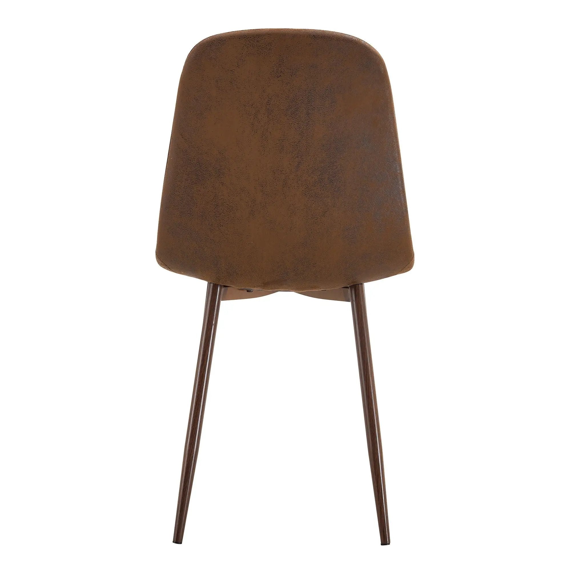 (Set of 4) Backrest AndTransfer Legs Chairs Adding A Touch Of Elegance To Minimalist And Scandinavian Style Homes - Walnut by HouseOfZazla