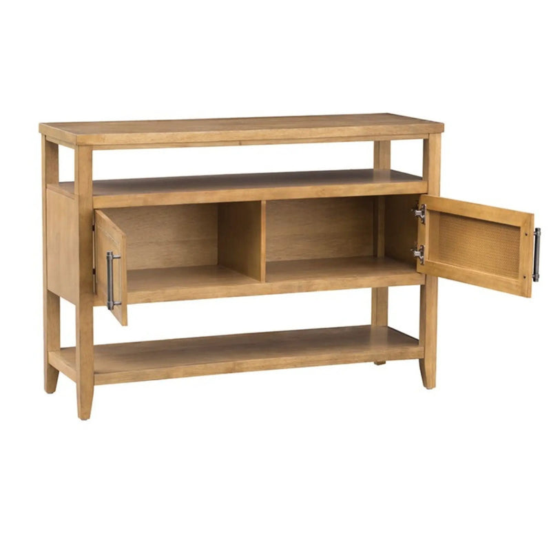 Naomi - 2 Door Storage Console Table With Ample Shelving - Natural by Unique Piece Furniture