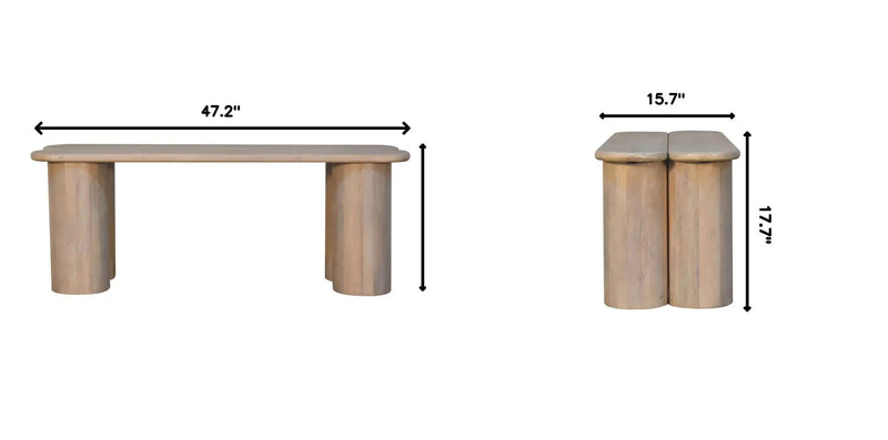 Twin Plank Marble Bench - Marble by HouseOfZazla