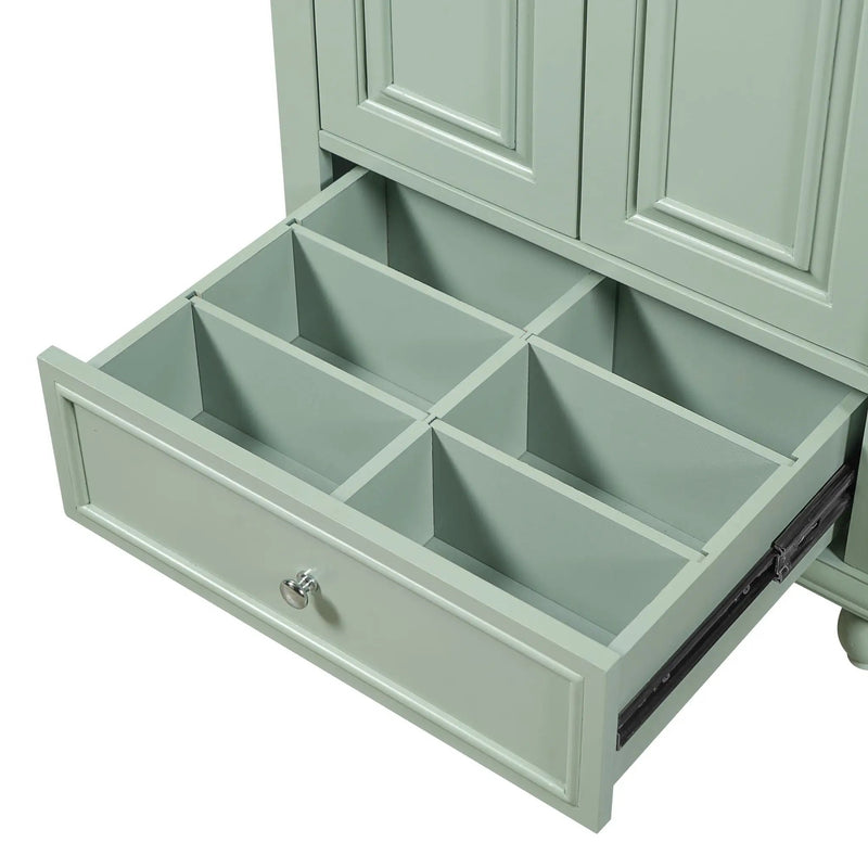 Modern Bathroom Vanity With Sink, Cabinet With Drawer And Dividers, Rectangular Storage Unit