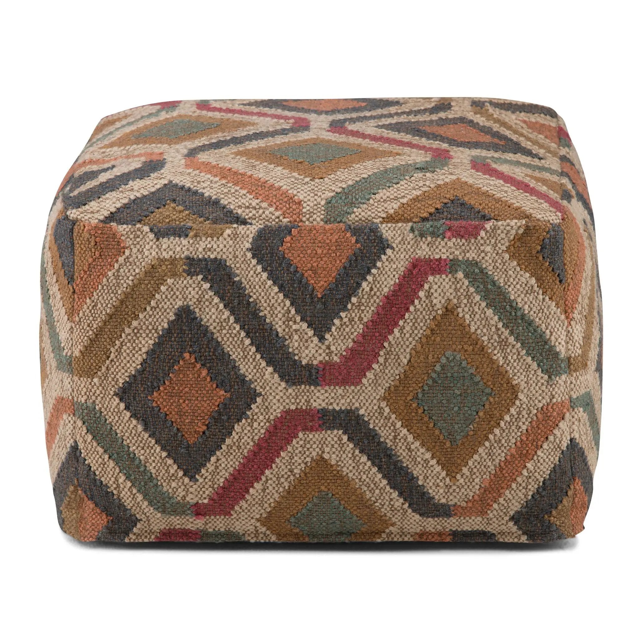 Johanna - Handcrafted Square Pouf by HouseOfZazla
