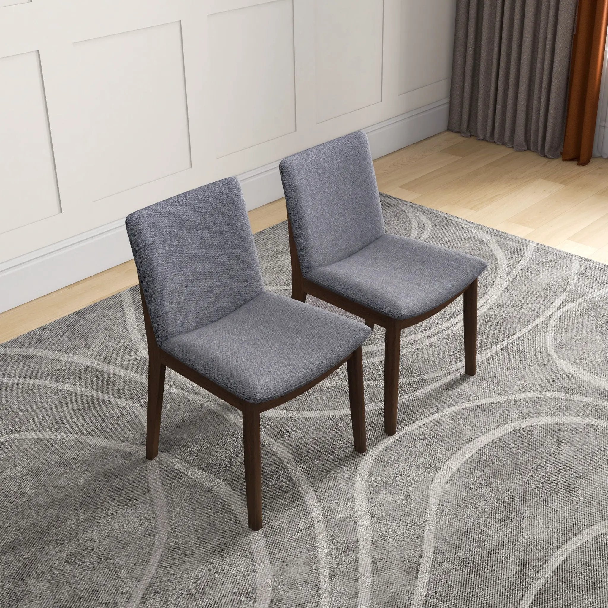Laura - Mid-Century Modern Solid Wood Dining Chair (Set of 2) by Unique Piece Furniture
