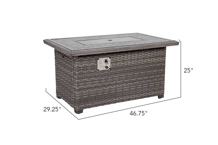 Tenaya 4-Piece Firepit Set with Swivel Rocking Chairs by Outdoor-USA®