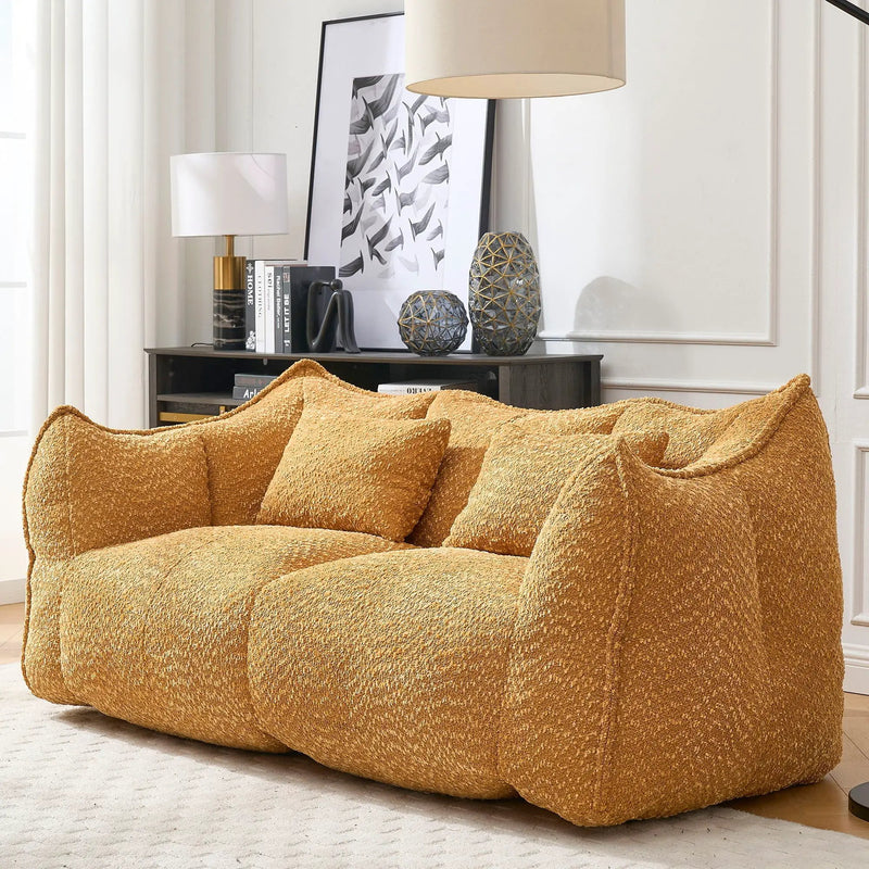 Comfortable Dual Beanbag Chair With High Resilience Foam Core For 2 People by HouseOfZazla