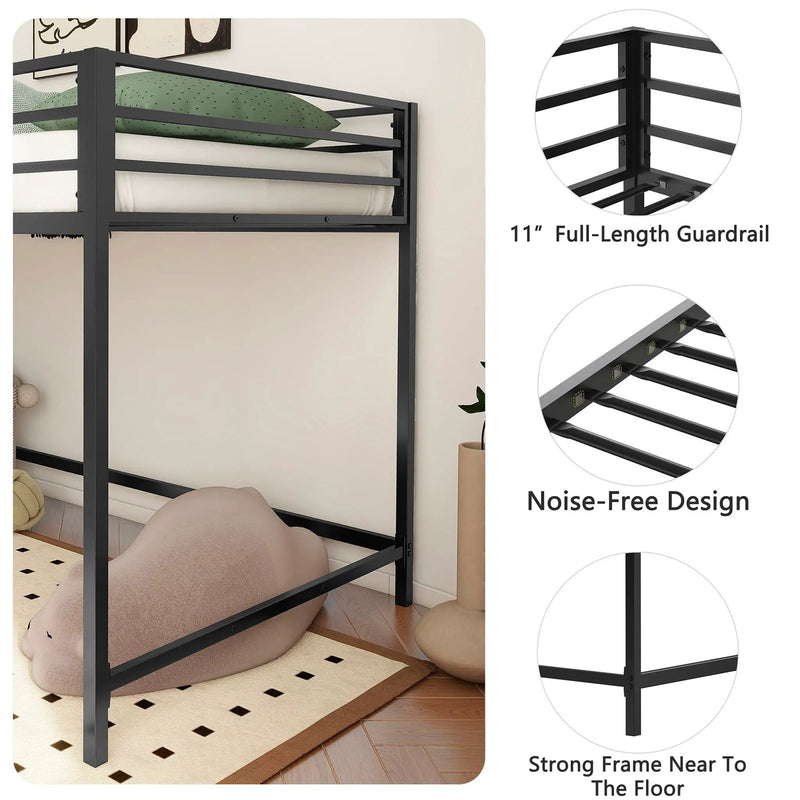 Adam - Twin Loft Bunk - Black by Unique Piece Furniture