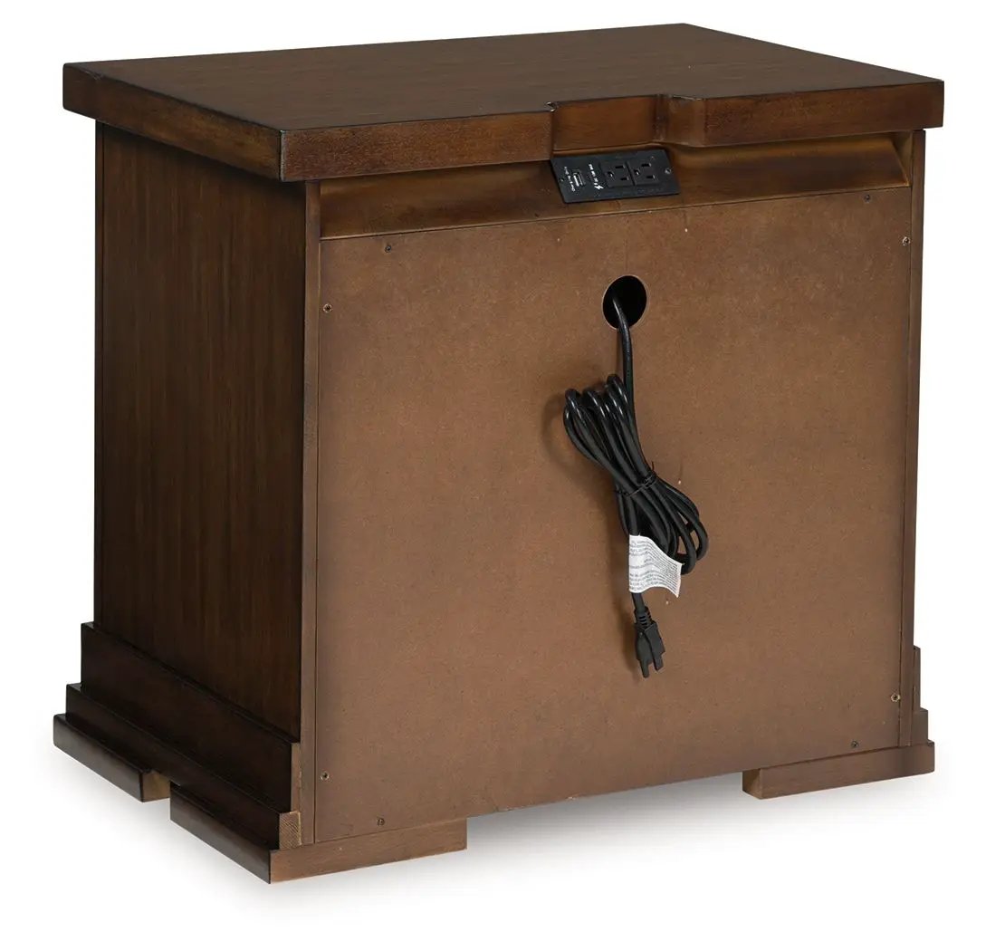 Taffenbrook - Three Drawer Night Stand - Medium Brown by Unique Piece Furniture